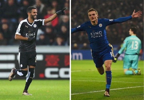 Vardy e Mahrez del Leicester