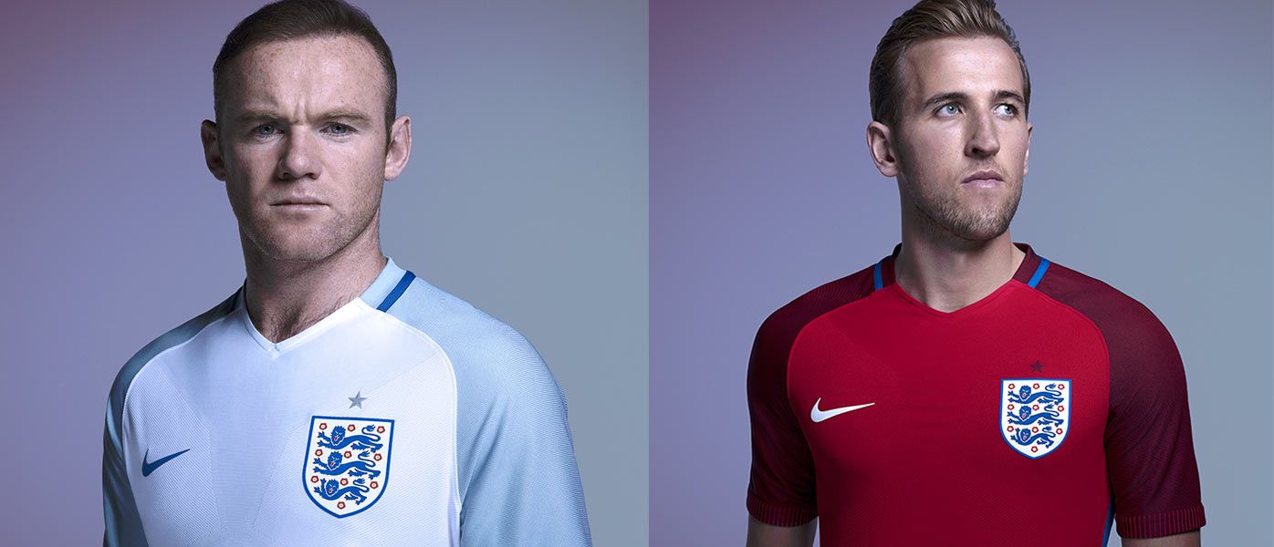 Rooney e Kane, maglie Inghilterra 2016-2017