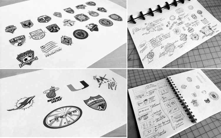 Inter Miami Logo Sketches MLS