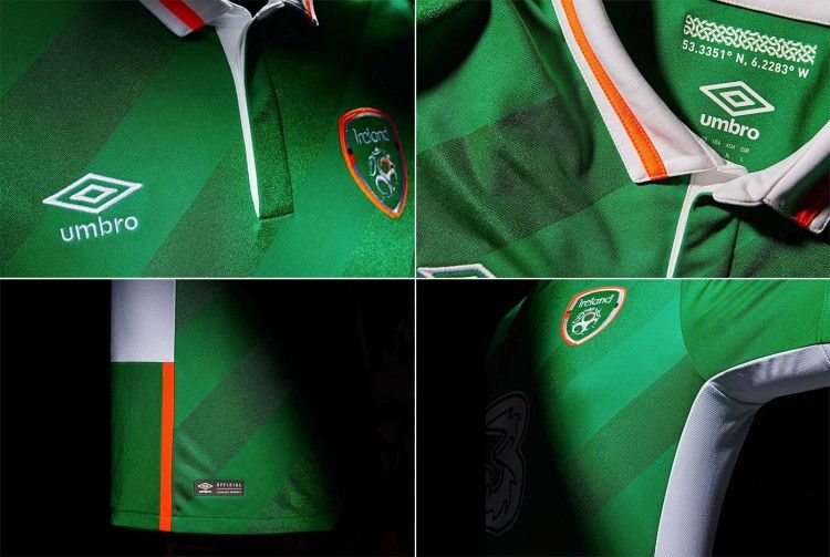 Dettagli maglia Irlanda Euro 2016