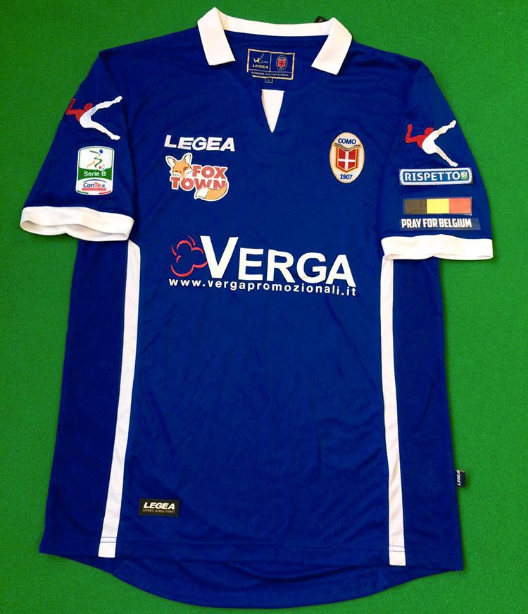 Maglia Como bandiera Belgio