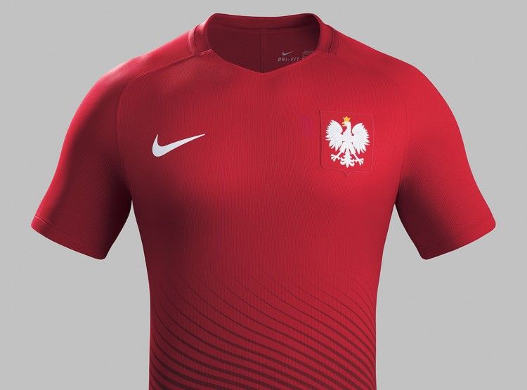 Seconda maglia Polonia 2016 rossa