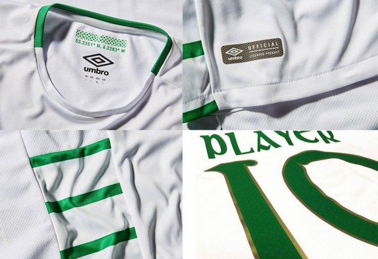 Dettagli maglia away Irlanda 2016