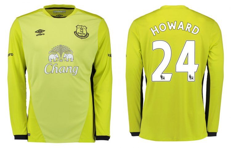Maglia Everton portiere gialla 2016-2017