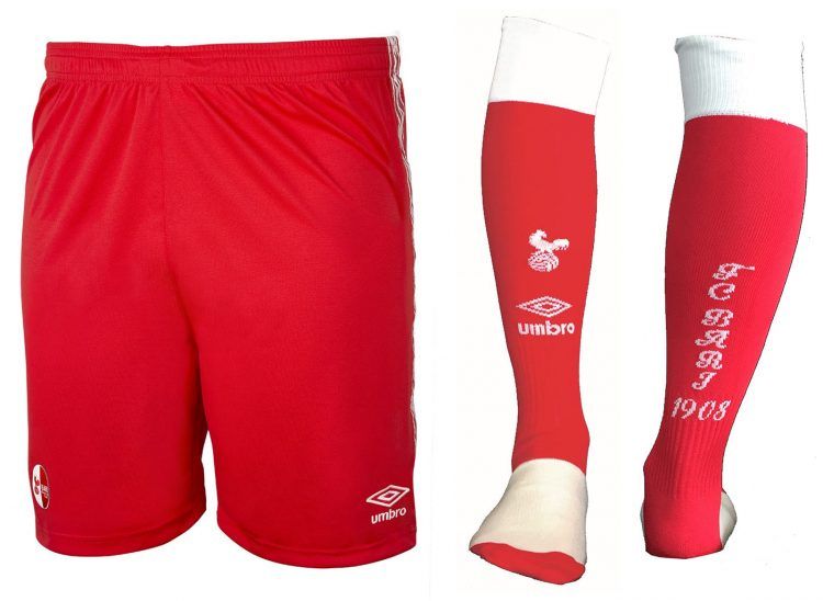 Bari pantaloncini e calzettoni rossi away 2016-17