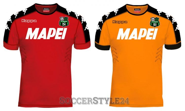 Maglie portiere Sassuolo 2016-17 rosso e arancione