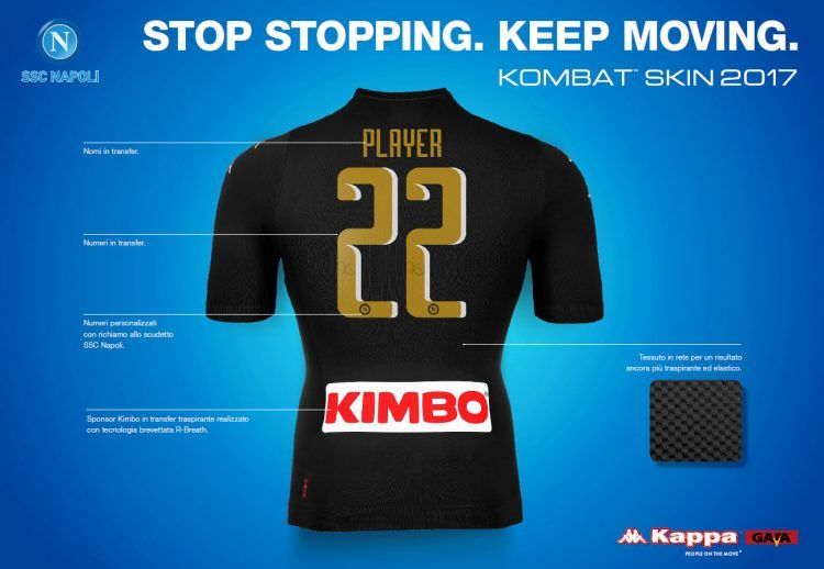 Font Nome e numeri dorati Napoli 2016-2017