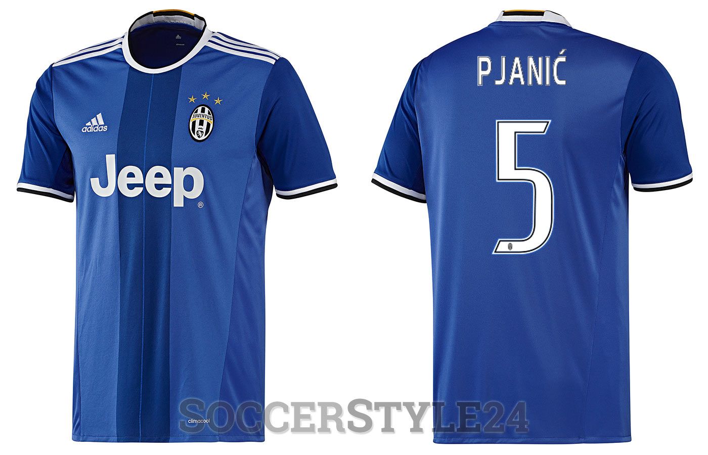Seconda maglia Juventus 2016-2017, due toni di blu da adidas