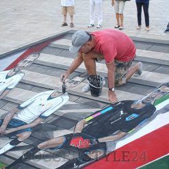 Street Art maglia Italia, piazza del Ferrarese a Bari