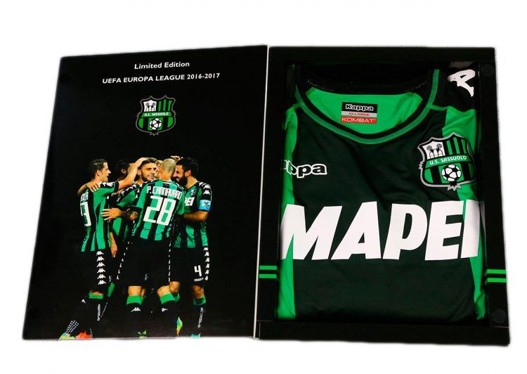 Box commemorativo maglia Sassuolo Europa League