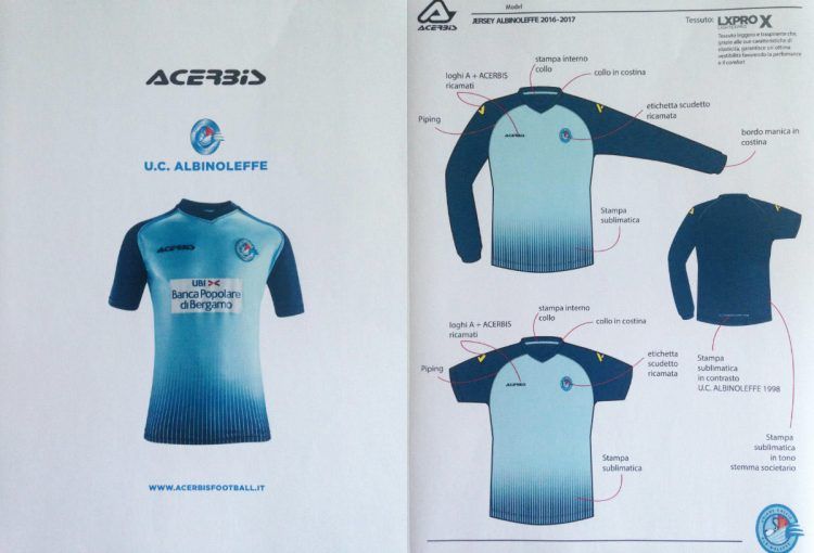 Albinoleffe bozzetti grafici 2016-2017