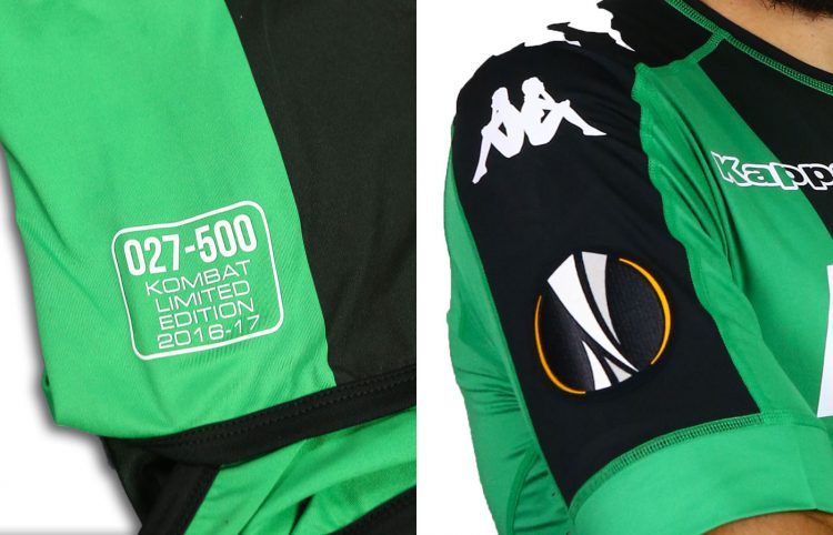 Dettagli maglia speciale Sassuolo per l'Europa League 2016-17