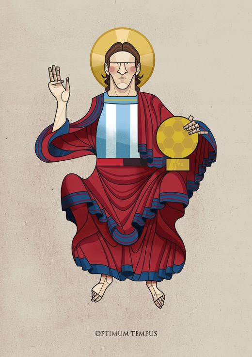 Santo Messi Argentina Barcellona