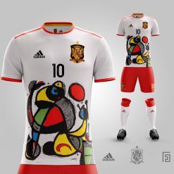 World Cup Poster di Mirò sulla maglia della Spagna