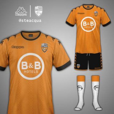 Lorient FC kit design Kappa home