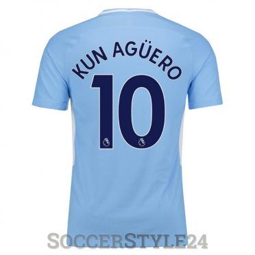 Maglia Manchester City Kun Aguero 10 - 2017-2018