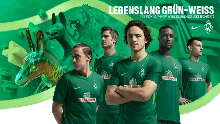 La nuova maglia del Werder Brema Bundesliga 2017-2018