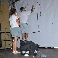 Street art, presentazione maglie Spezia