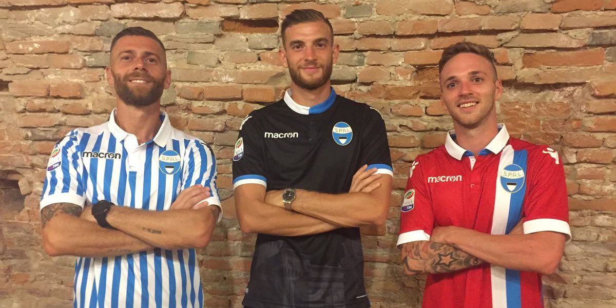 Le tre maglie della Spal per la Serie A 2017-2018