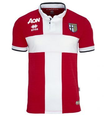 Terza maglia Parma rossa croce bianca 2017-2018