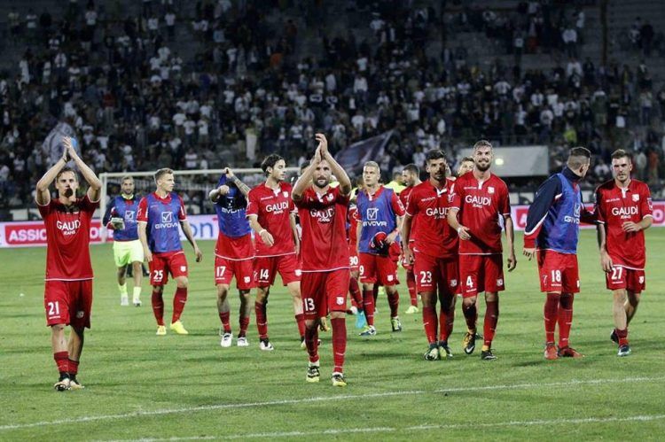 Divisa Carpi away rossa 2017-2018