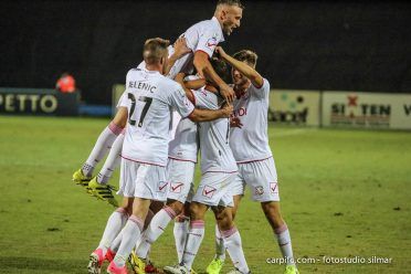 Esultanza Carpi dopo un gol