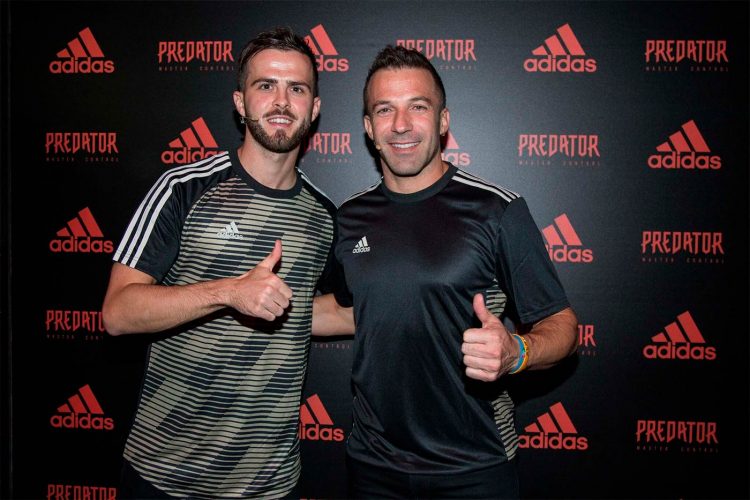 Del Piero e Pjanic all'evento adidas Predator