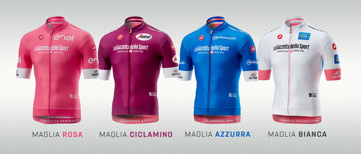 Maglie Giro d'Italia 2018 realizzate da Castelli