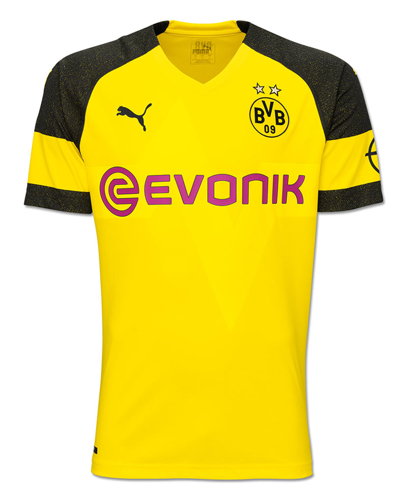 Maglia Borussia Dortmund 2018-2019, la grafica a impulso di Puma