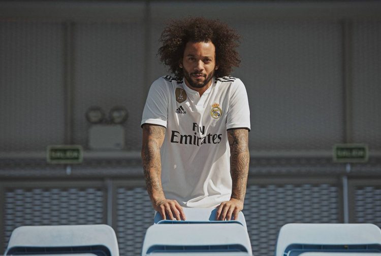 Marcelo con la maglia del Real Madrid 2018-2019