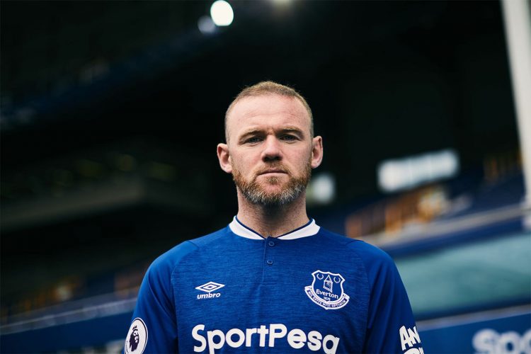 Rooney con la maglia dell'Everton 2018-19