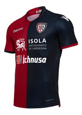 Prima maglia Cagliari 2018-2019 Macron