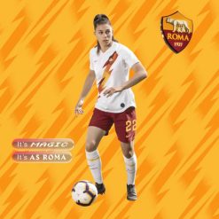 Bonfantini con la nuova maglia away della Roma
