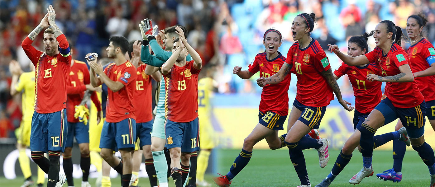 Confronto maglie Spagna maschile e femminile