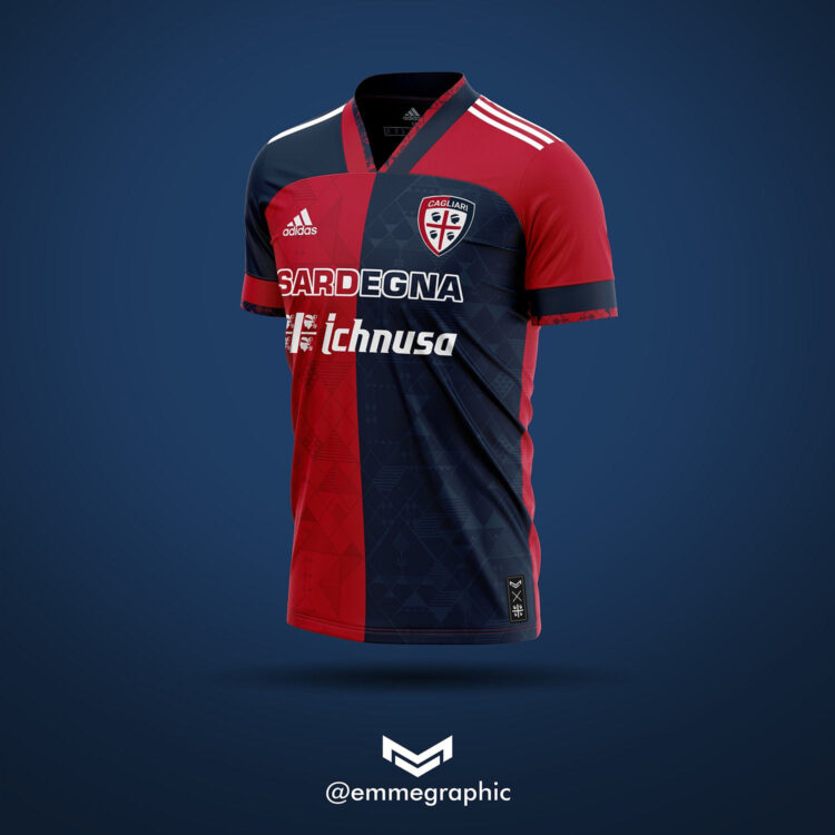 Cagliari maglia adidas 2020 home - Emmegraphic