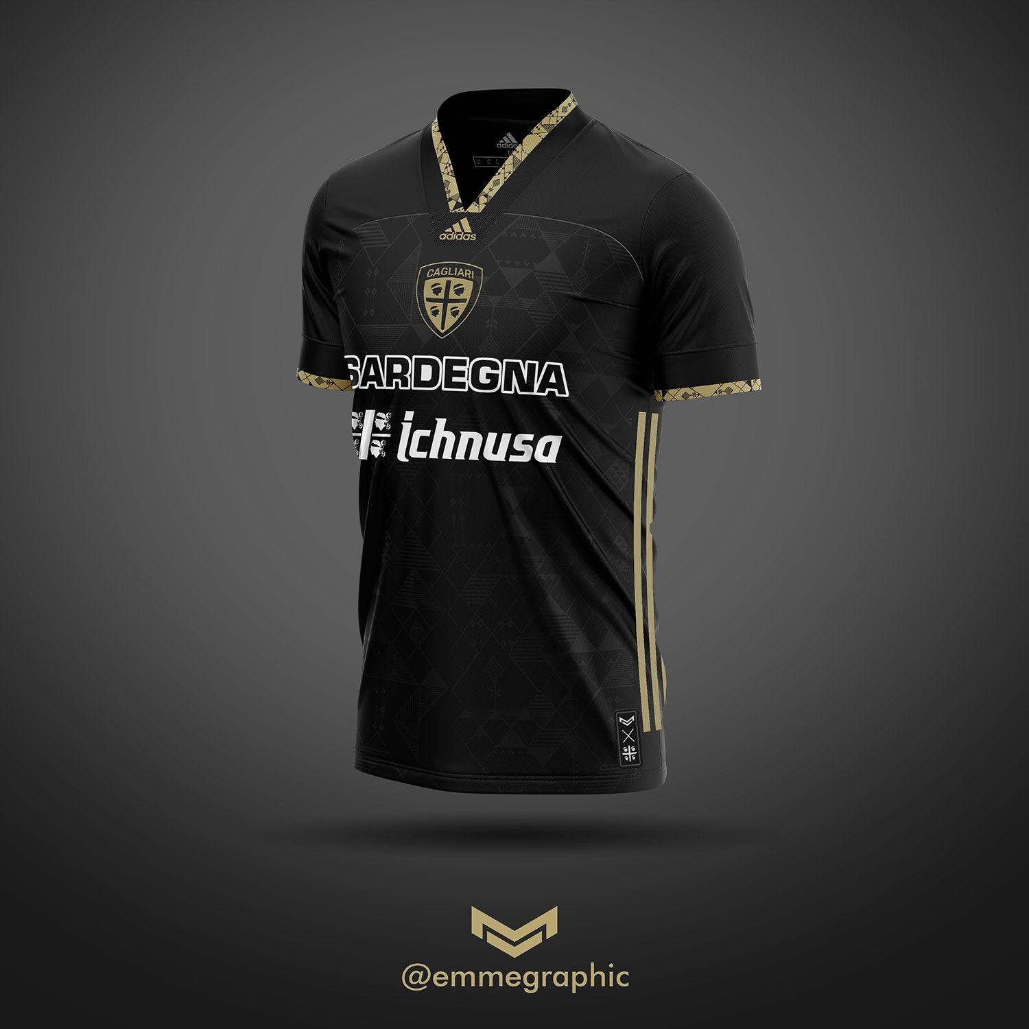 maglia adidas logo oro