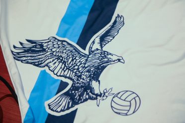 Dettaglio aquila maglia Lecco trasferta