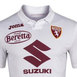 Dettaglio colletto maglia Torino away bianca