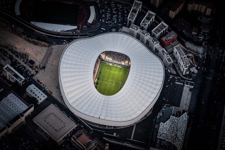 Velodrome veduta aerea ravvicinata