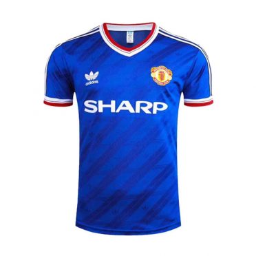 Seconda maglia blu Manchester United 1986-88