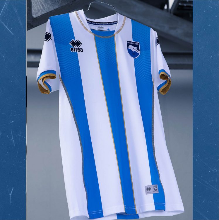 Maillot Extérieur Pescara 2016-2017 – Erreà – Jaune – Neuf Avec étiquettes