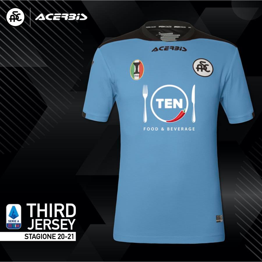 Maglia SPEZIA Personalizzata maglietta calcio 2020 2021 serie A nera trasferta 