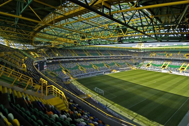 Interno stadio Sporting Lisbona