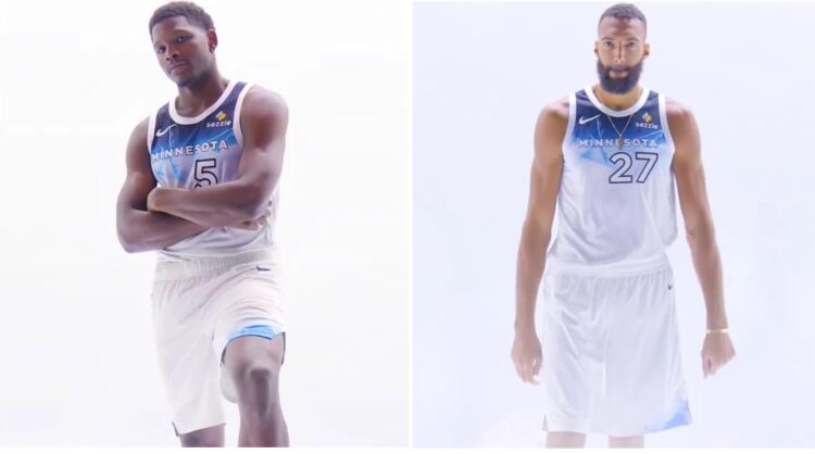 Maglia Minnesota Timberwolves bianca-blu 2024-25 city edition