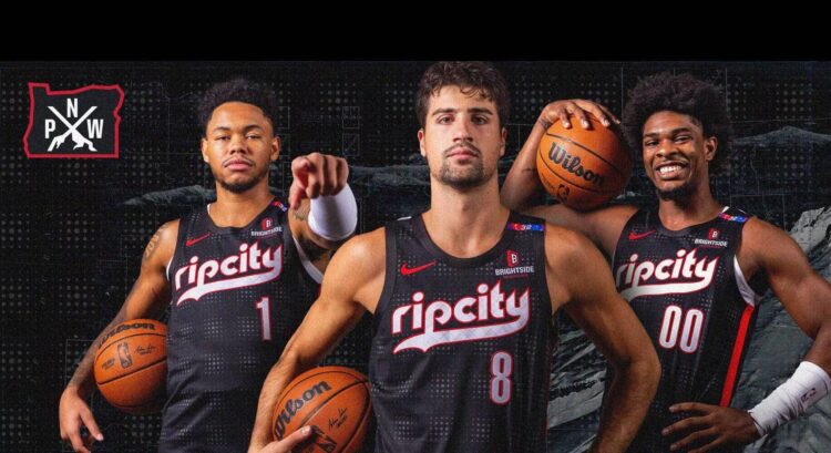 Maglia Portland Trail Blazers nera RipCity 2025