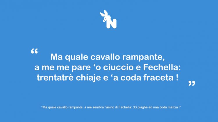 Frase tifoso Napoli Ciuccio