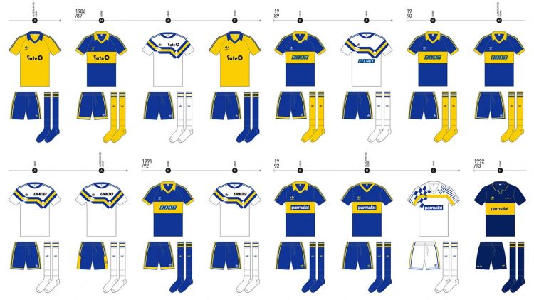 Le maglie del Boca Juniors dal 1986 al 1993