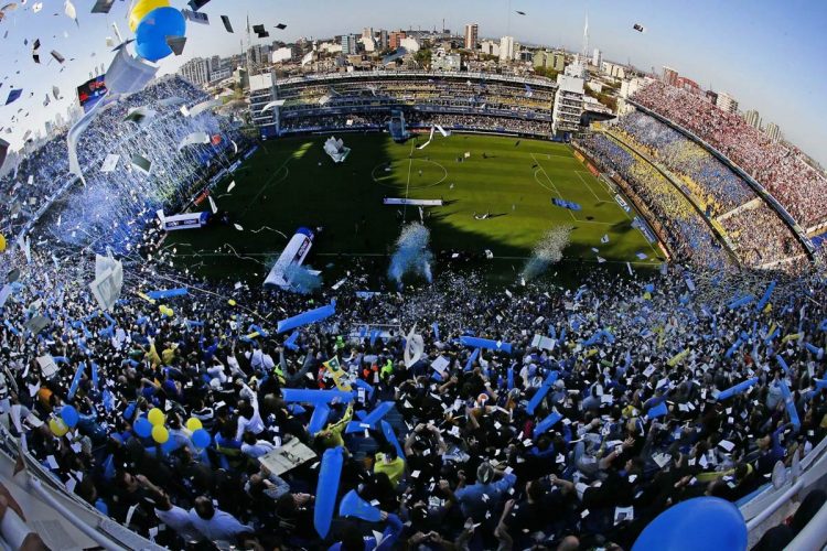 Clima partita allo stadio Bombonera