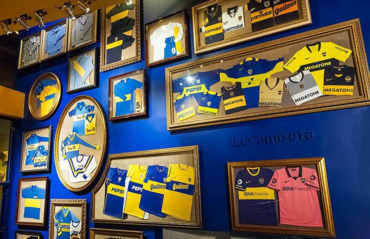 Le maglie del Museo del Boca Juniors