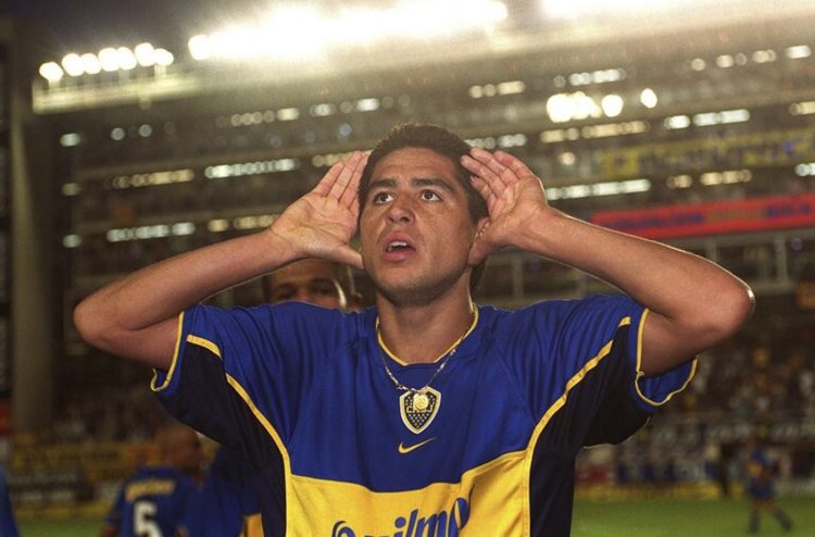 Riquelme con la maglia del Boca